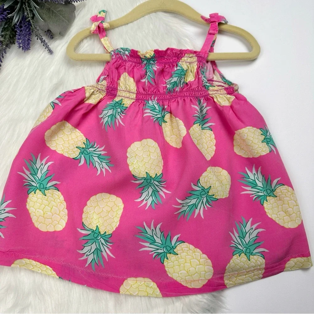 Carter's Girls Toddler Pineapple Sleeveless Top Pink